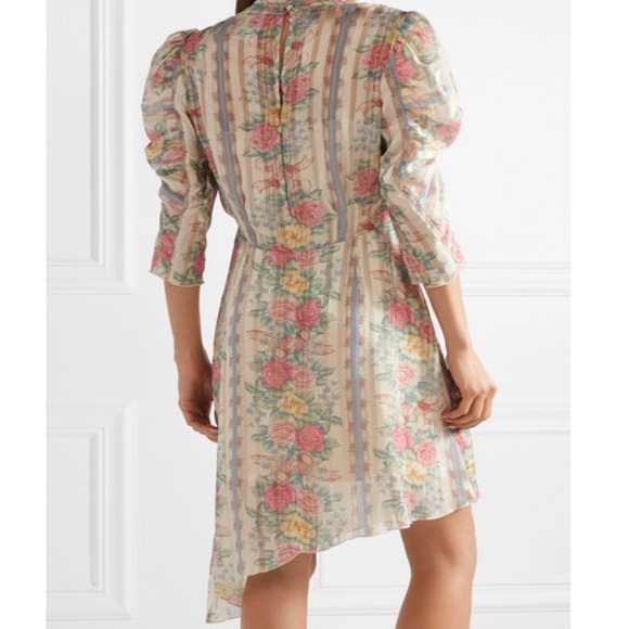 NWT Anna Sui Womens Dress Sz 12  Sheer Whimsy Floral Cottagecore Coquette Pastel - Picture 3 of 16